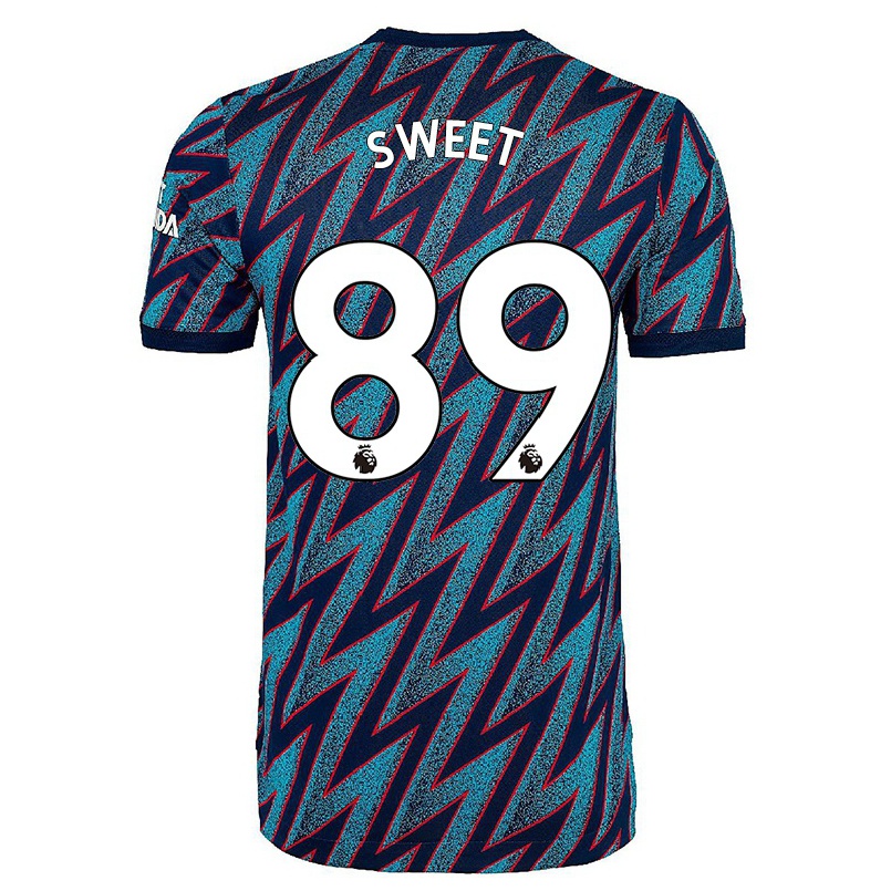 Femme Football Maillot James Sweet #89 Bleu Noir Tenues Third 2021/22 T-shirt