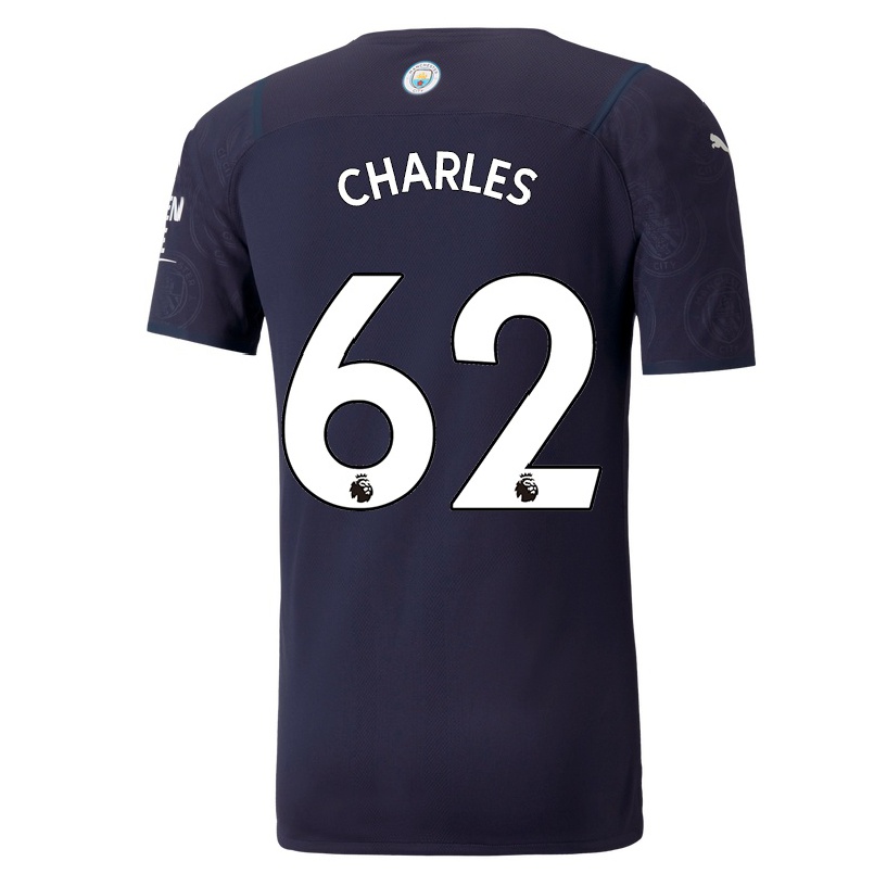 Femme Football Maillot Shea Charles #62 Bleu Foncé Tenues Third 2021/22 T-shirt