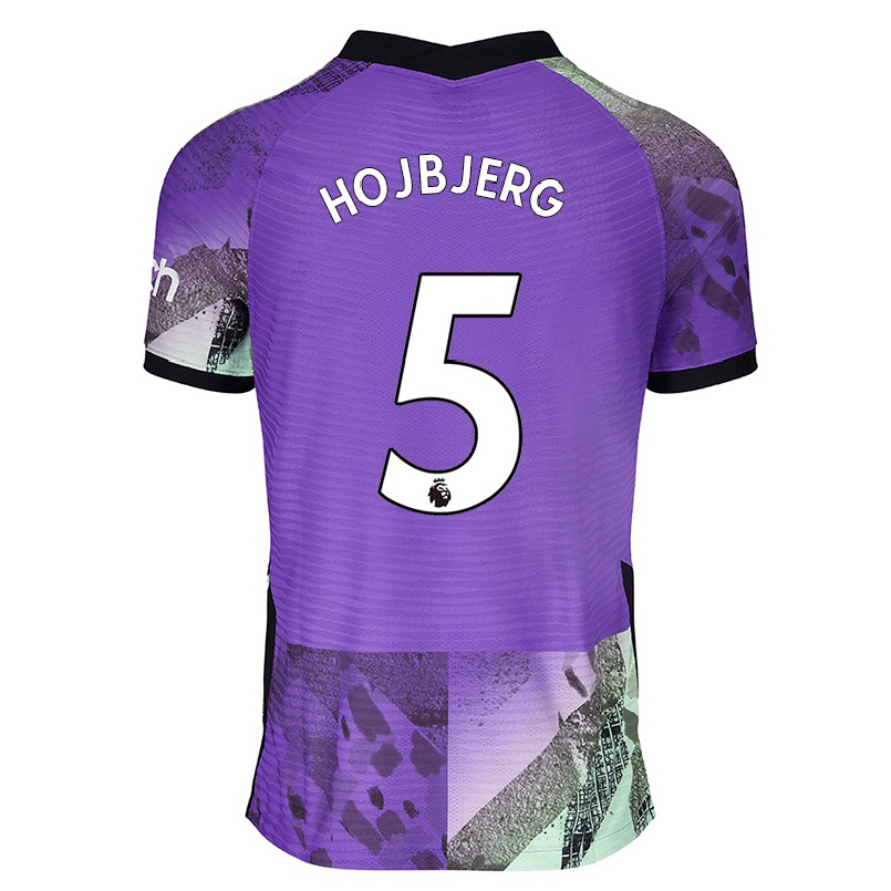 Femme Football Maillot Pierre-emile Hojbjerg #5 Violet Tenues Third 2021/22 T-shirt