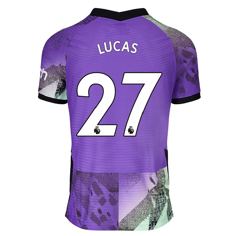 Femme Football Maillot Lucas Moura #27 Violet Tenues Third 2021/22 T-shirt