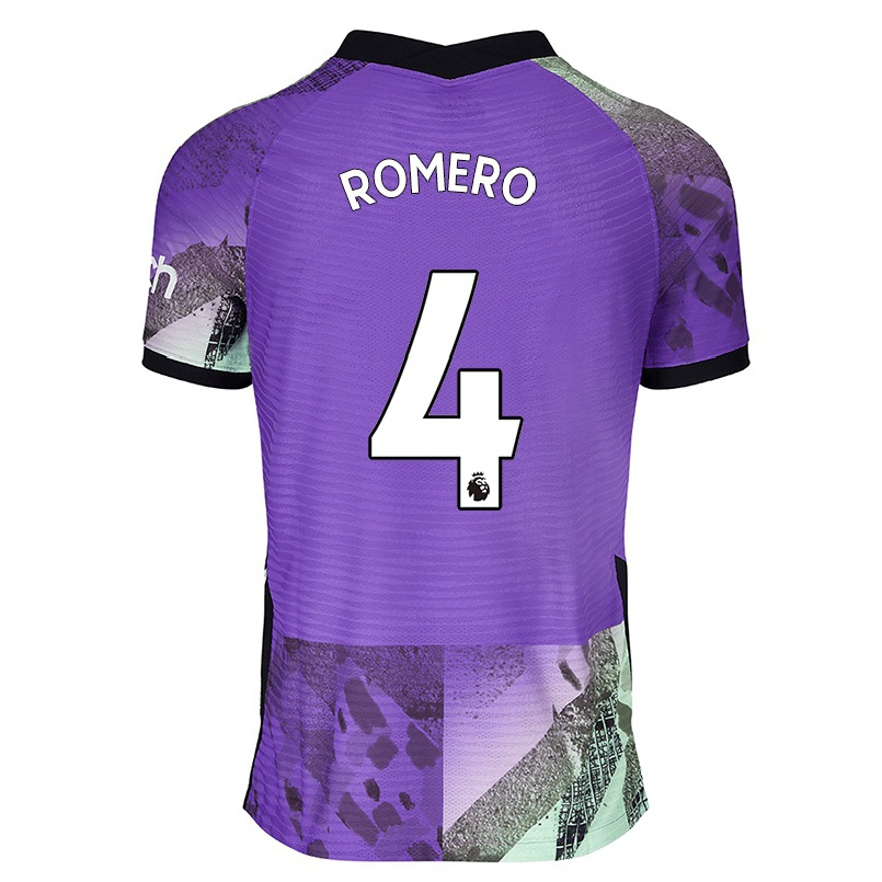 Femme Football Maillot Cristian Romero #4 Violet Tenues Third 2021/22 T-shirt