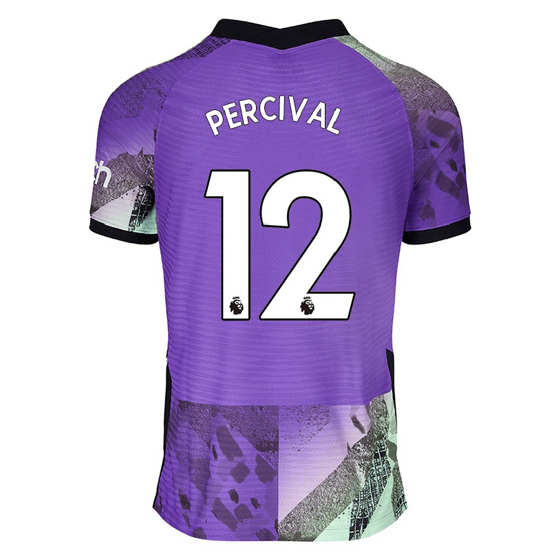 Femme Football Maillot Ria Percival #12 Violet Tenues Third 2021/22 T-shirt