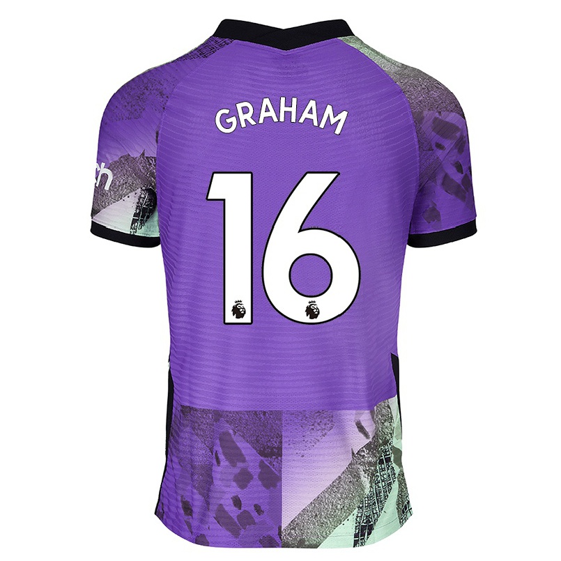 Femme Football Maillot Kit Graham #16 Violet Tenues Third 2021/22 T-shirt