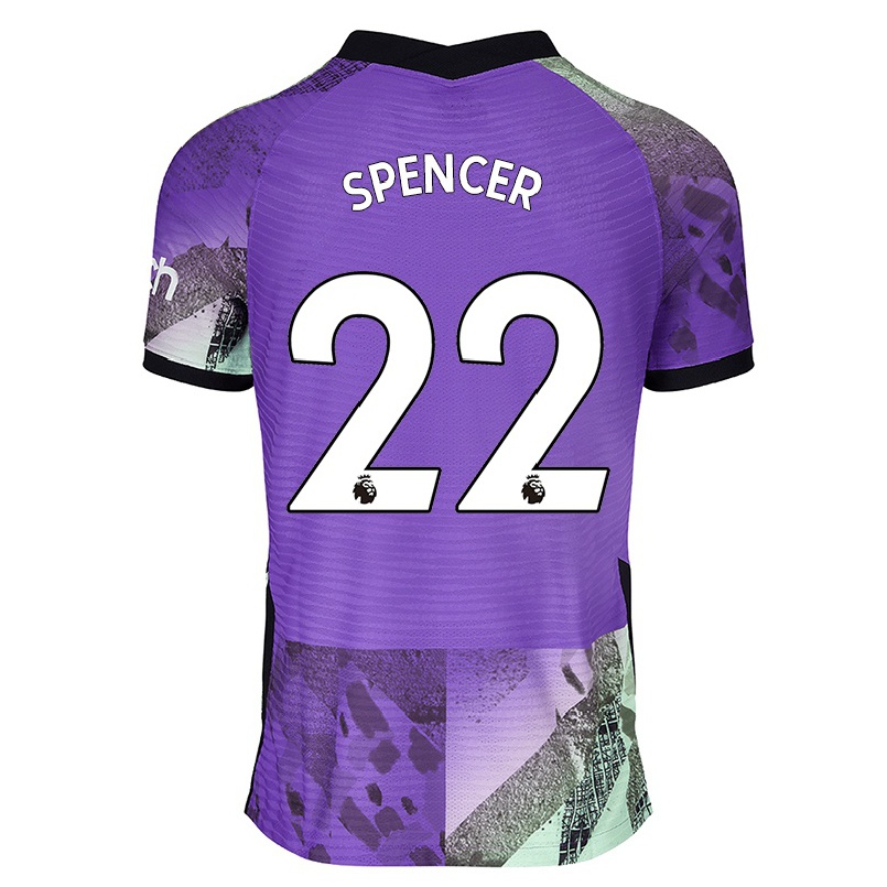 Femme Football Maillot Rebecca Spencer #22 Violet Tenues Third 2021/22 T-shirt