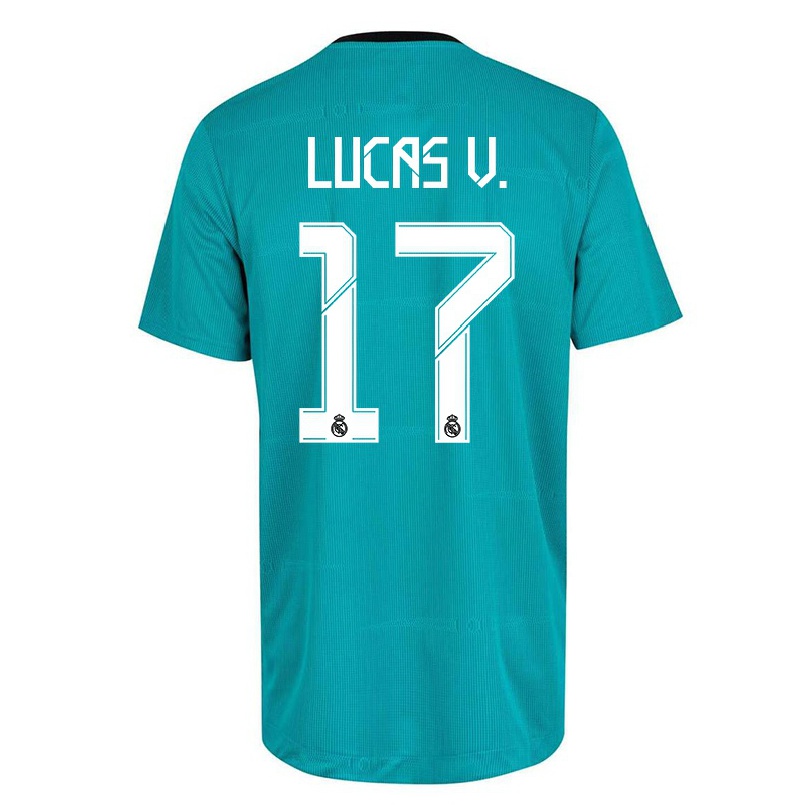 Femme Football Maillot Lucas Vazquez #17 Vert Clair Tenues Third 2021/22 T-shirt