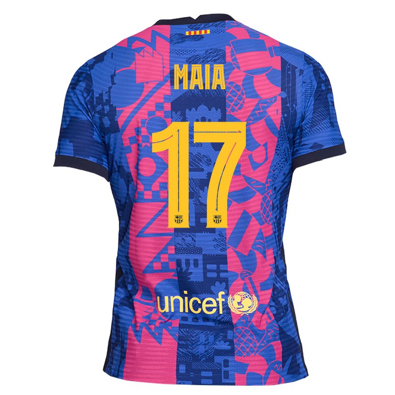 Femme Football Maillot Gustavo Maia #17 Rose Bleue Tenues Third 2021/22 T-shirt