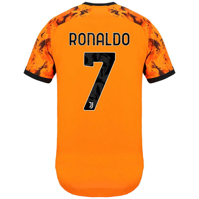 Femme Football Maillot Cristiano Ronaldo #7 Tenues Troisième Orange 2020/21 Chemise