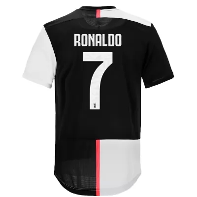 Enfant Maillot Cristiano Ronaldo 7 Tenues Domicile Blanc Noir 2019/20 Chemise