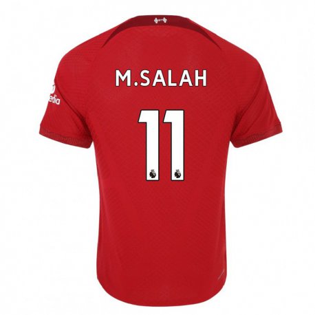 Kandiny Enfant Maillot Mohamed Salah #11 Rouge Foncé Tenues Domicile 2022/23 T-shirt