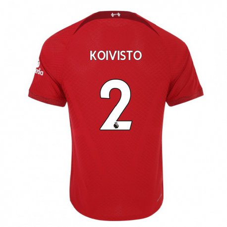 Kandiny Enfant Maillot Emma Koivisto #2 Rouge Foncé Tenues Domicile 2022/23 T-shirt
