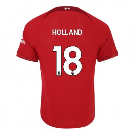 Kandiny Enfant Maillot Ceri Holland #18 Rouge Foncé Tenues Domicile 2022/23 T-shirt