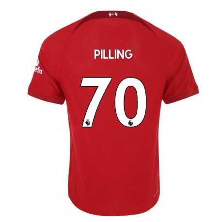 Kandiny Enfant Maillot Tommy Pilling #70 Rouge Foncé Tenues Domicile 2022/23 T-shirt