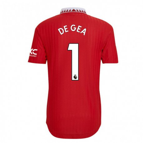 Kandiny Enfant Maillot David De Gea #1 Rouge Tenues Domicile 2022/23 T-shirt