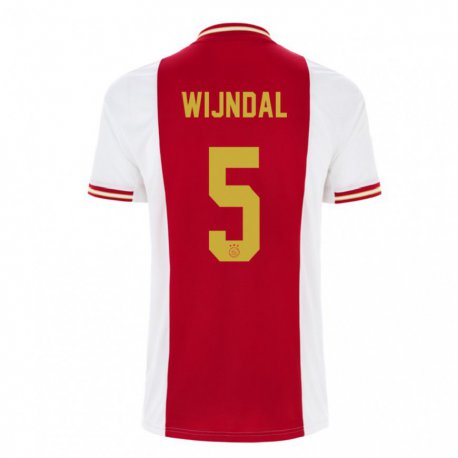 Kandiny Enfant Maillot Owen Wijndal #5 Rouge Foncé Blanc Tenues Domicile 2022/23 T-shirt