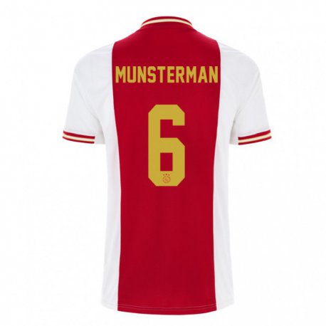 Kandiny Enfant Maillot Marthe Munsterman #6 Rouge Foncé Blanc Tenues Domicile 2022/23 T-shirt