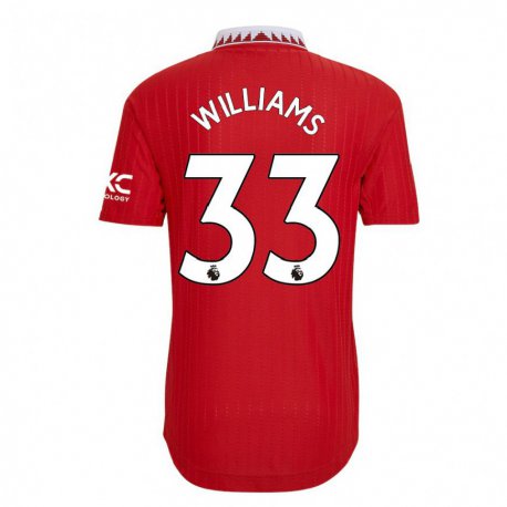 Kandiny Enfant Maillot Brandon Williams #33 Rouge Tenues Domicile 2022/23 T-shirt