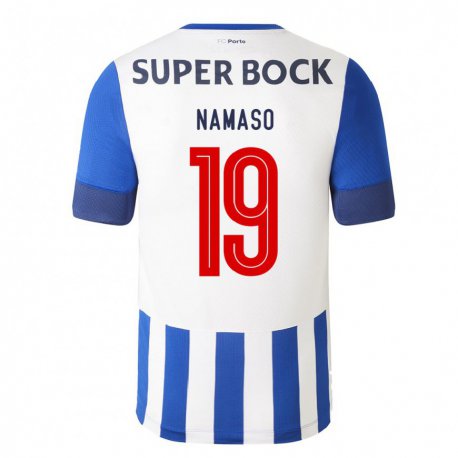 Kandiny Enfant Maillot Danny Namaso #19 Bleu Royal Tenues Domicile 2022/23 T-shirt