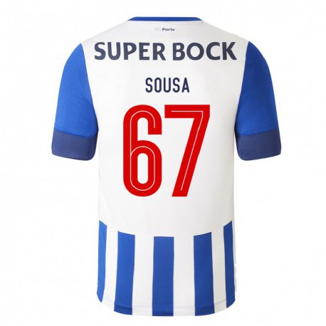 Kandiny Enfant Maillot Vasco Sousa #67 Bleu Royal Tenues Domicile 2022/23 T-shirt