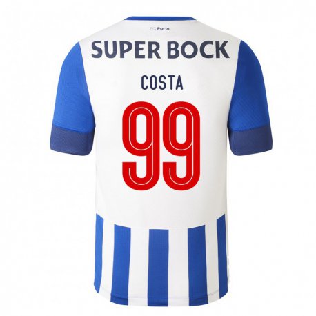 Kandiny Enfant Maillot Diogo Costa #99 Bleu Royal Tenues Domicile 2022/23 T-shirt