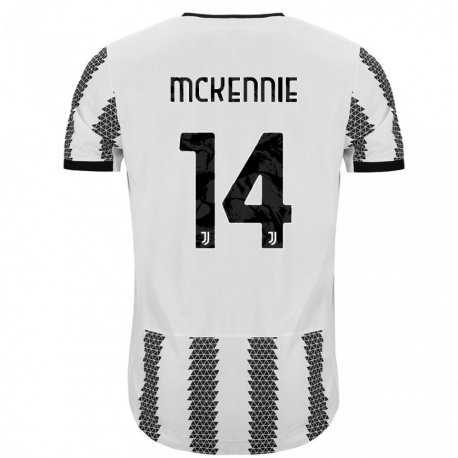 Kandiny Enfant Maillot Weston Mckennie #14 Blanc Noir Tenues Domicile 2022/23 T-shirt