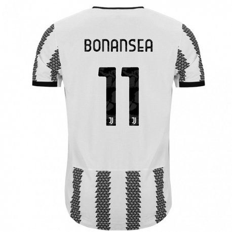 Kandiny Enfant Maillot Barbara Bonansea #11 Blanc Noir Tenues Domicile 2022/23 T-shirt