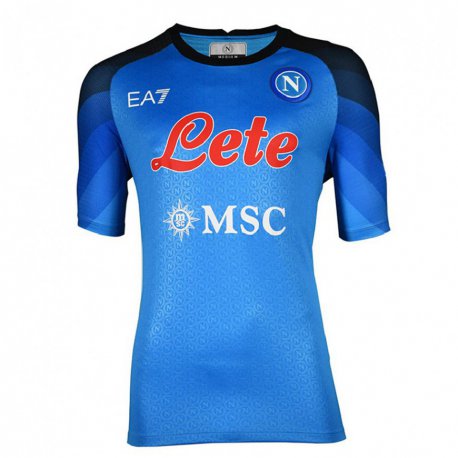 Kandiny Enfant Maillot Benedetto Barba #0 Bleu Foncé Gris Tenues Domicile 2022/23 T-shirt