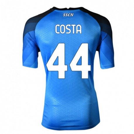 Kandiny Enfant Maillot Filippo Costa #44 Bleu Foncé Gris Tenues Domicile 2022/23 T-shirt