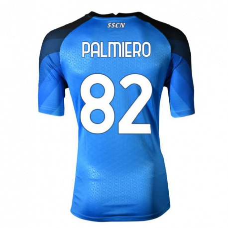 Kandiny Enfant Maillot Luca Palmiero #82 Bleu Foncé Gris Tenues Domicile 2022/23 T-shirt