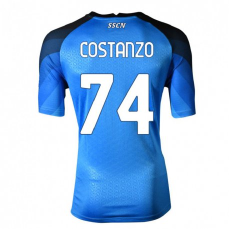 Kandiny Enfant Maillot Davide Costanzo #74 Bleu Foncé Gris Tenues Domicile 2022/23 T-shirt