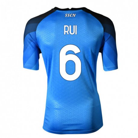 Kandiny Enfant Maillot Mario Rui #6 Bleu Foncé Gris Tenues Domicile 2022/23 T-shirt