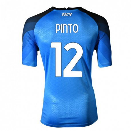 Kandiny Enfant Maillot Ciro Pinto #12 Bleu Foncé Gris Tenues Domicile 2022/23 T-shirt