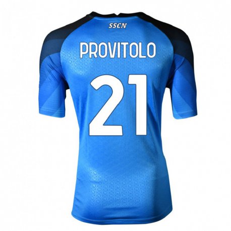 Kandiny Enfant Maillot Vincenzo Provitolo #21 Bleu Foncé Gris Tenues Domicile 2022/23 T-shirt