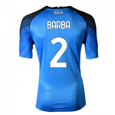 Kandiny Enfant Maillot Benedetto Barba #2 Bleu Foncé Gris Tenues Domicile 2022/23 T-shirt