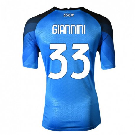 Kandiny Enfant Maillot Enrico Giannini #33 Bleu Foncé Gris Tenues Domicile 2022/23 T-shirt