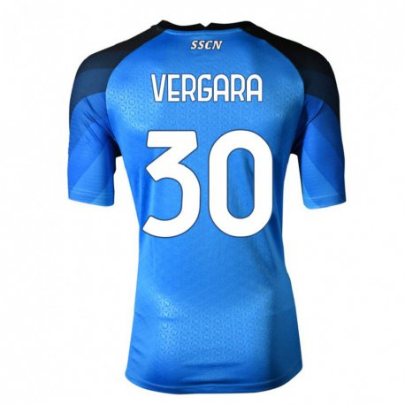 Kandiny Enfant Maillot Antonio Vergara #30 Bleu Foncé Gris Tenues Domicile 2022/23 T-shirt