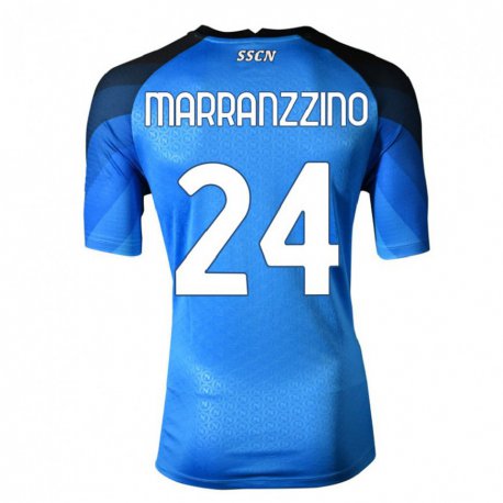 Kandiny Enfant Maillot Pasquale Marranzzino #24 Bleu Foncé Gris Tenues Domicile 2022/23 T-shirt