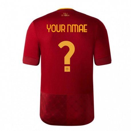 Kandiny Enfant Maillot Votre Nom #0 Brun Rouge Tenues Domicile 2022/23 T-shirt