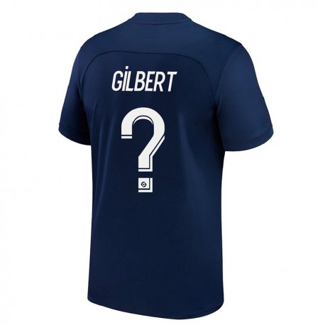 Kandiny Enfant Maillot Tara Elimbi Gilbert #0 Bleu Foncé Rouge Tenues Domicile 2022/23 T-shirt