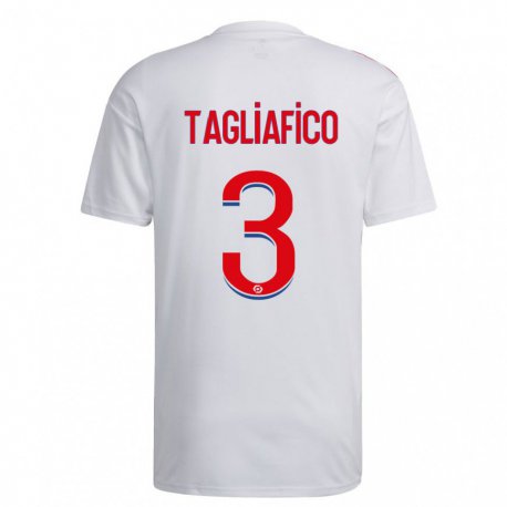 Kandiny Enfant Maillot Nicolas Tagliafico #3 Blanc Bleu Rouge Tenues Domicile 2022/23 T-shirt