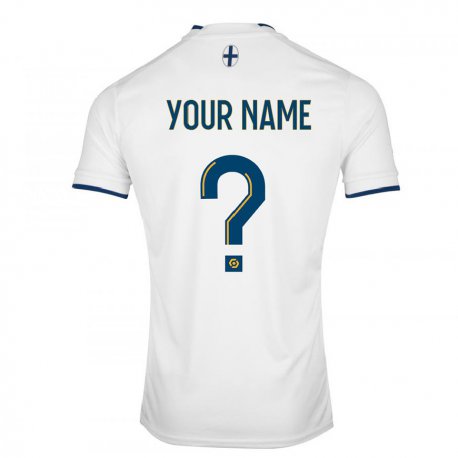 Kandiny Enfant Maillot Votre Nom #0 Saphir Blanc Tenues Domicile 2022/23 T-shirt
