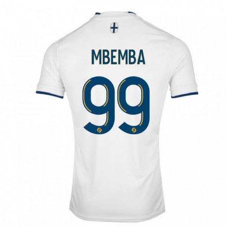 Kandiny Enfant Maillot Chancel Mbemba #99 Saphir Blanc Tenues Domicile 2022/23 T-shirt