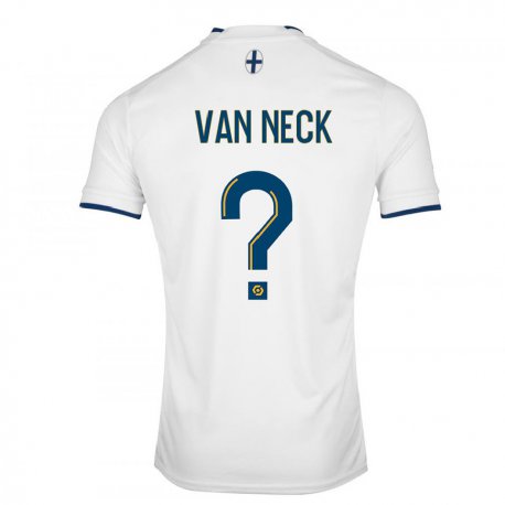 Kandiny Enfant Maillot Jelle Van Neck #0 Saphir Blanc Tenues Domicile 2022/23 T-shirt