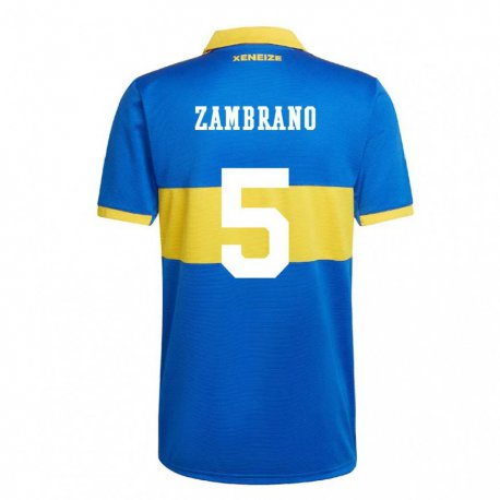 Kandiny Enfant Maillot Carlos Zambrano #5 Jaune Olympique Tenues Domicile 2022/23 T-shirt