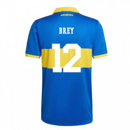 Kandiny Enfant Maillot Leandro Brey #12 Jaune Olympique Tenues Domicile 2022/23 T-shirt