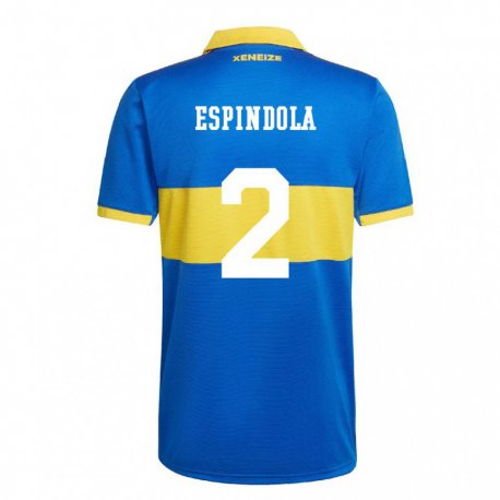 Kandiny Enfant Maillot Noelia Espindola #2 Jaune Olympique Tenues Domicile 2022/23 T-shirt