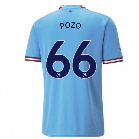 Kandiny Enfant Maillot Iker Pozo #66 Bleu Rouge Tenues Domicile 2022/23 T-shirt