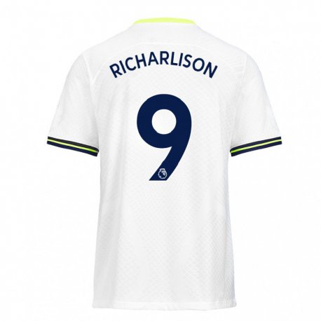 Kandiny Enfant Maillot Richarlison #9 Blanc Vert Tenues Domicile 2022/23 T-shirt