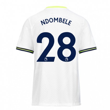 Kandiny Enfant Maillot Tanguy Ndombélé #28 Blanc Vert Tenues Domicile 2022/23 T-shirt