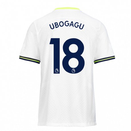 Kandiny Enfant Maillot Chioma Ubogagu #18 Blanc Vert Tenues Domicile 2022/23 T-shirt