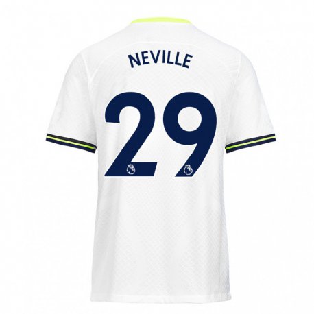Kandiny Enfant Maillot Ashleigh Neville #29 Blanc Vert Tenues Domicile 2022/23 T-shirt